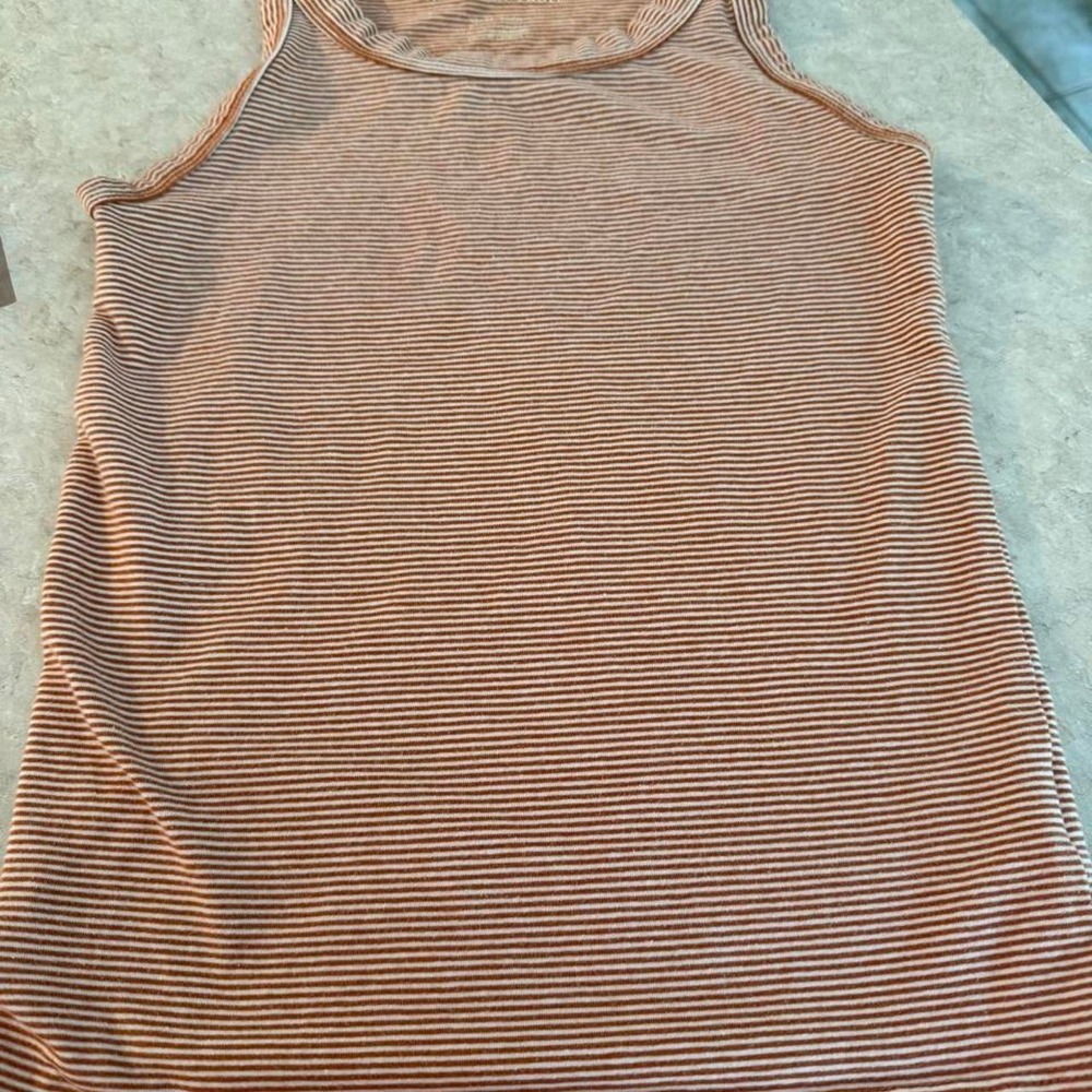 Size XS American Eagle burnt orange/brown striped basic tank